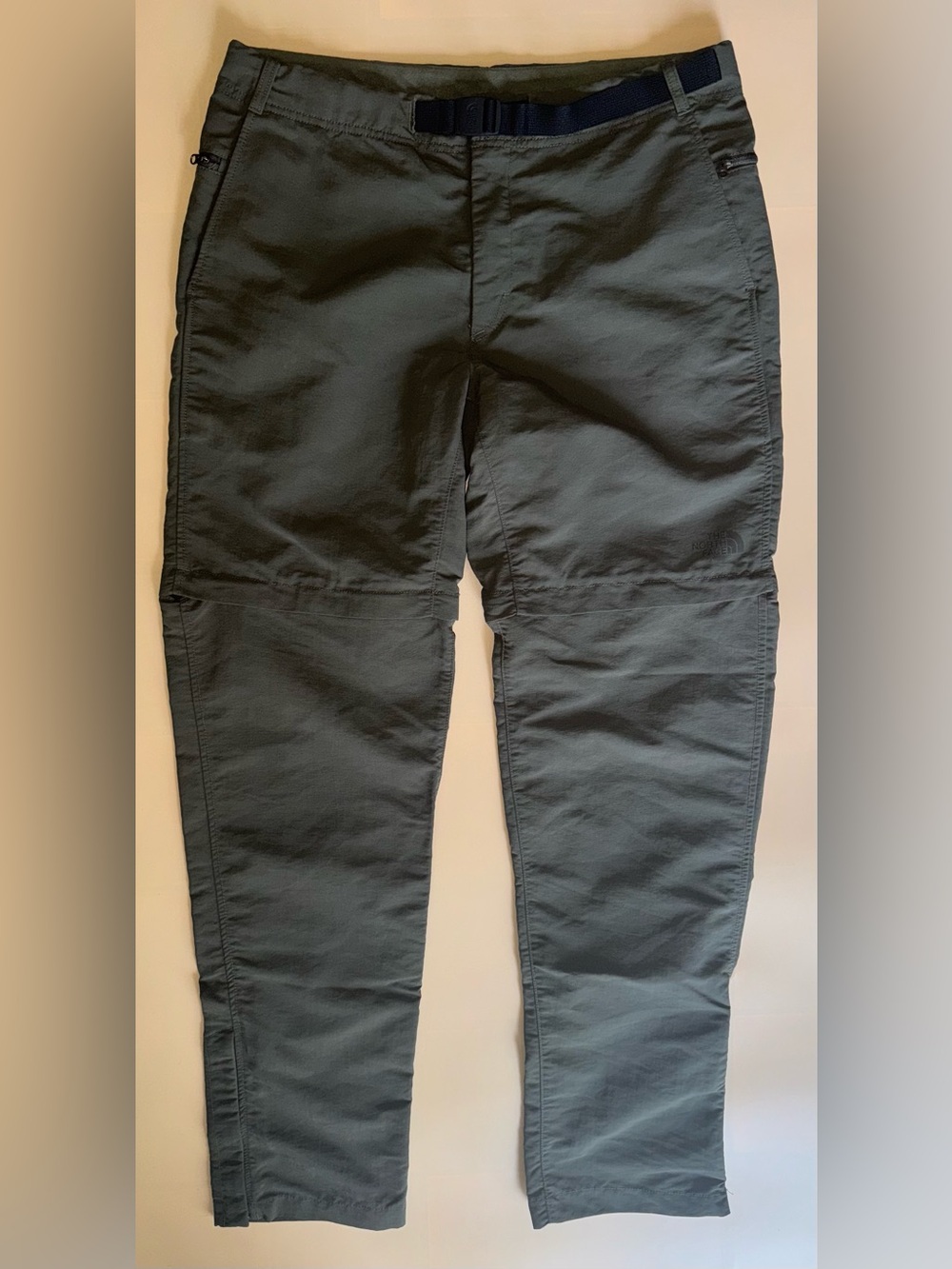 The North Face Convertible Zip-Off Hiking Pants Mens 34x34 Gray Outdoor Nylon